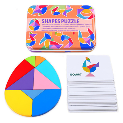 rompecabezas chino colorido Toy Kids Montessori Early Education del rompecabezas animal de madera del modelo 3D que clasifica a niños de los juguetes de los juegos
