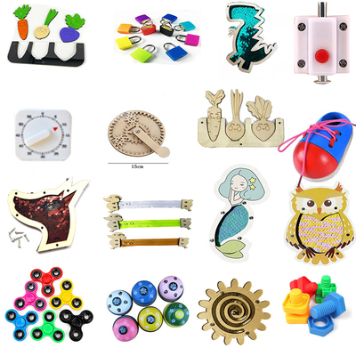 Bebé ocupado del desarrollo de la inteligencia de Chip Skill Training Game Puzzle de madera de los niños de los juguetes de Montessori de los accesorios del tablero DIY del bebé