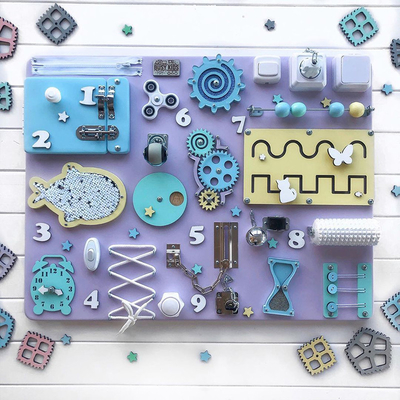 Bebé ocupado del desarrollo de la inteligencia de Chip Skill Training Game Puzzle de madera de los niños de los juguetes de Montessori de los accesorios del tablero DIY del bebé