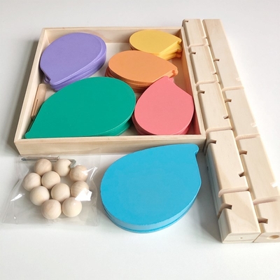 Juguete educativo de la pista del funcionamiento de la bola de la bola del arco iris del pétalo del bebé de Montessori del árbol de Toy Children de madera de las unidades de creación para el soldado enrollado en el ejército de los niños