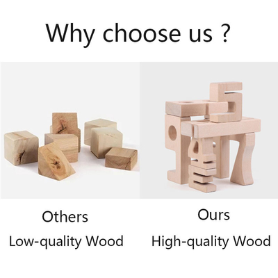 El bloque de madera Jenga Toy Montessori Educational Natural Wood de la balanza del bebé de los juguetes de Digitaces de la matemáticas de las unidades de creación del número juega a las FO