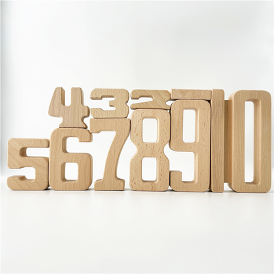 El bloque de madera Jenga Toy Montessori Educational Natural Wood de la balanza del bebé de los juguetes de Digitaces de la matemáticas de las unidades de creación del número juega a las FO