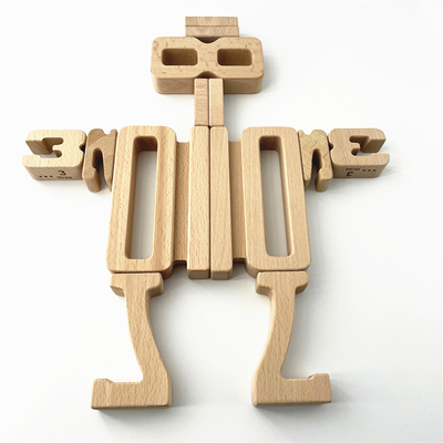 El bloque de madera Jenga Toy Montessori Educational Natural Wood de la balanza del bebé de los juguetes de Digitaces de la matemáticas de las unidades de creación del número juega a las FO