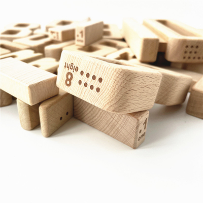 El bloque de madera Jenga Toy Montessori Educational Natural Wood de la balanza del bebé de los juguetes de Digitaces de la matemáticas de las unidades de creación del número juega a las FO