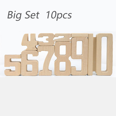 El bloque de madera Jenga Toy Montessori Educational Natural Wood de la balanza del bebé de los juguetes de Digitaces de la matemáticas de las unidades de creación del número juega a las FO
