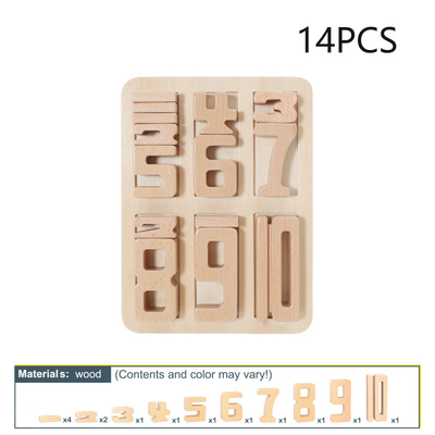 El bloque de madera Jenga Toy Montessori Educational Natural Wood de la balanza del bebé de los juguetes de Digitaces de la matemáticas de las unidades de creación del número juega a las FO