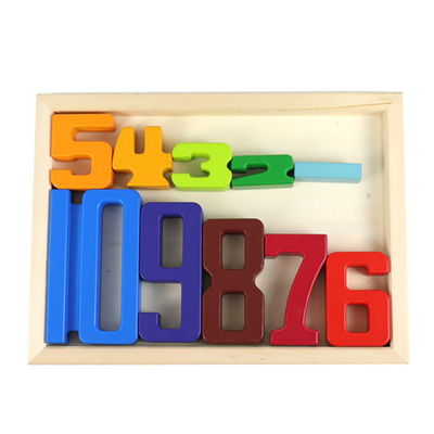 El bloque de madera Jenga Toy Montessori Educational Natural Wood de la balanza del bebé de los juguetes de Digitaces de la matemáticas de las unidades de creación del número juega a las FO