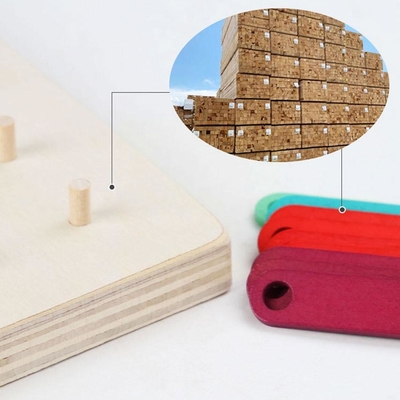 Educación de madera educativa Toy Toy Jigsaw Board Game Child del rompecabezas del tablero del clavo de la educación temprana de madera geométrica de Montessori