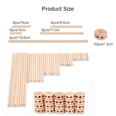 unidades de creación de madera Toy Creative DIY del fuerte de la construcción 3D para los niños