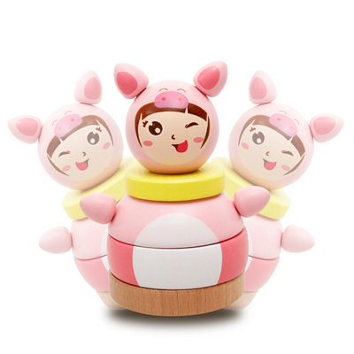 Vaso Doll Roly Poly Mobile Rattles Toy para el regalo de los niños de los recién nacidos del bebé
