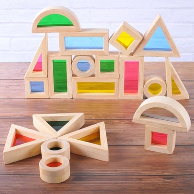 Unidades de creación educativas de acrílico del arco iris 24pcs para el regalo de los niños