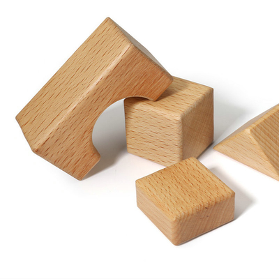 juguetes de madera Montessori natural de los bloques de Burlywood de la haya 20pcs que aprende la educación