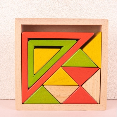 El rompecabezas de madera de la jerarquización del apilador bloquea a Montessori que apila el juego para el preescolar