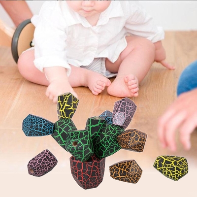 Juguetes de madera de equilibrio del bebé de Montessori del cactus para educativo temprano