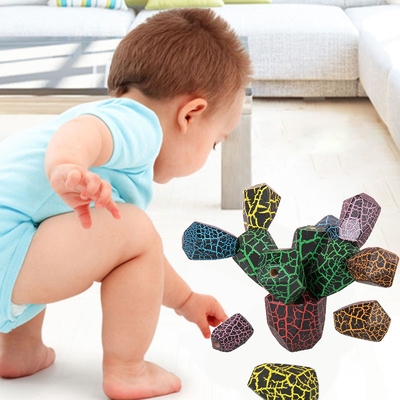 Juguetes de madera de equilibrio del bebé de Montessori del cactus para educativo temprano