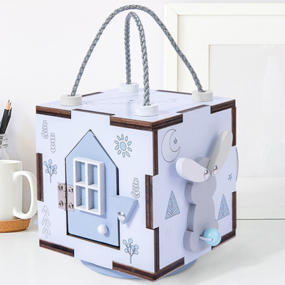 Tablero ocupado de madera unisex de Montessori de los niños para las habilidades de motor finas Trave