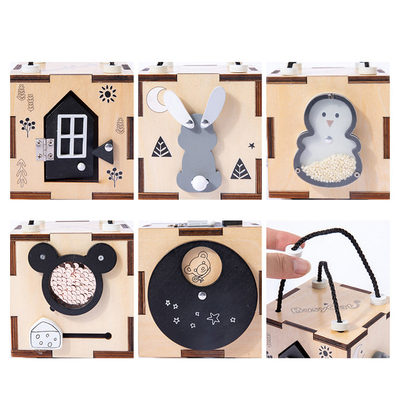 Tablero ocupado de madera unisex de Montessori de los niños para las habilidades de motor finas Trave