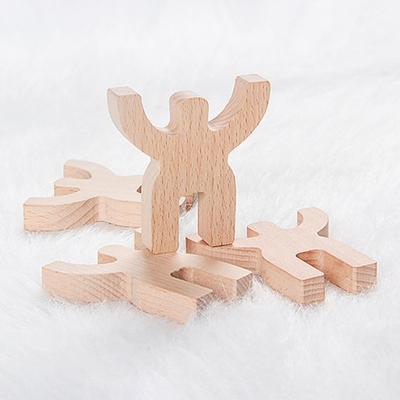 Juguetes de madera redondeados del rompecabezas de la forma para mejorar el carácter de la lógica