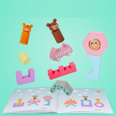 El camión de madera del tren forma DIY Toy For Preschool Toddler educativo