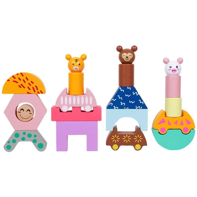 El camión de madera del tren forma DIY Toy For Preschool Toddler educativo
