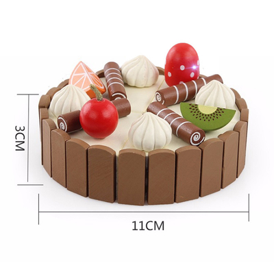 17PCS simulación Mini Kitchen Set de madera DIY magnético para educativo temprano
