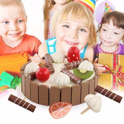 17PCS simulación Mini Kitchen Set de madera DIY magnético para educativo temprano