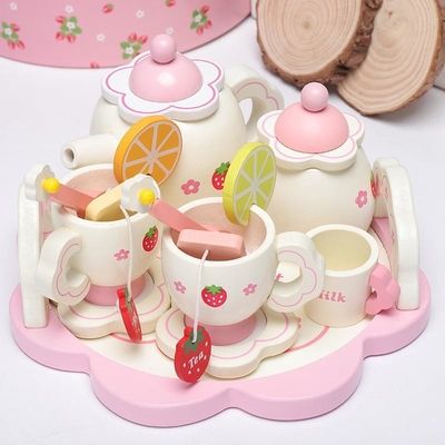 Té de tarde blanco creativo del sistema de madera de la cocina de la simulación del limón
