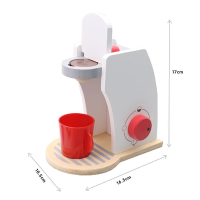 La cocina miniatura de madera de la máquina del café de la simulación fijó para el bebé que aprendía temprano