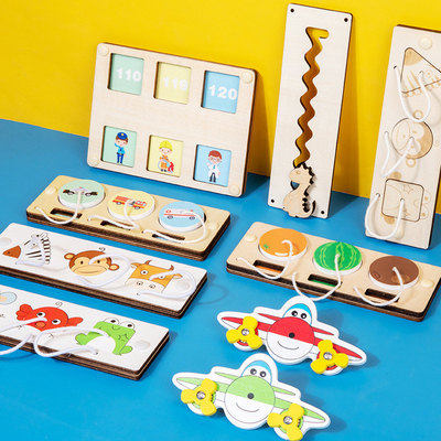 DIY Montessori que hace juego el aprendizaje temprano del niño de la educación del tablero de la actividad sensorial