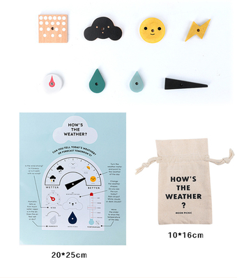 Tablero de madera de Toy Weather Forecast Holiday Calendar de la estación meteorológica