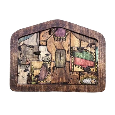 Regalos de los rompecabezas de S de Logo Wood Nativity Diy Children modificado para requisitos particulares '