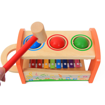 Tabla de madera de la percusión del arco iris de la historieta para la educación temprana de los niños
