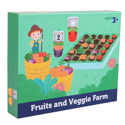 Clasificación cognoscitiva de la granja de los niños del color vegetal de madera de la fruta interactiva