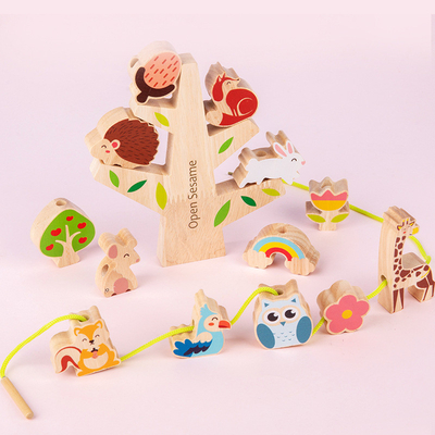 Forest Music Animal Balanced String de madera gotea las unidades de creación educativas