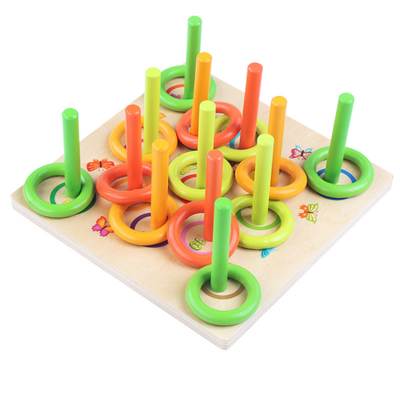 Coordinación de madera de Ring Game Exercise Hand Eye del bloque de los niños