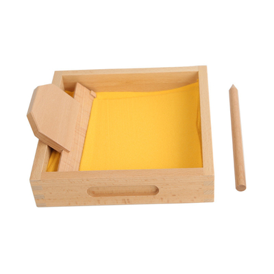 Discurso de Montessori de la caja de la pintura de arena que enseña a los juguetes educativos
