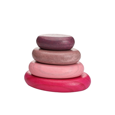 La piedra apilada arco iris de madera de Montessori Jenga del bebé equilibró el amontonamiento de BPA libre