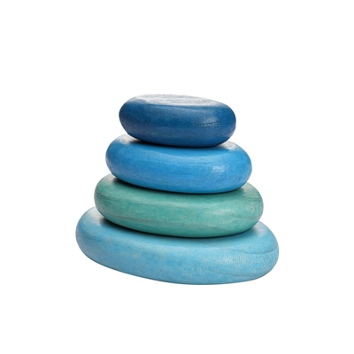La piedra apilada arco iris de madera de Montessori Jenga del bebé equilibró el amontonamiento de BPA libre
