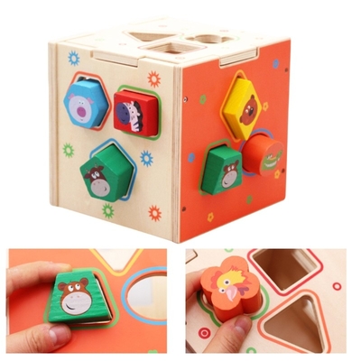 Solución de problemas geométrica de madera del desarrollo de Toy Teaching Aid Baby Brain
