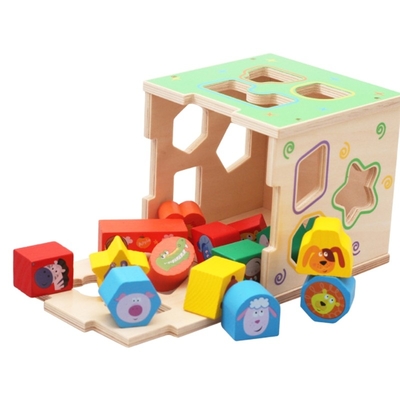 Solución de problemas geométrica de madera del desarrollo de Toy Teaching Aid Baby Brain