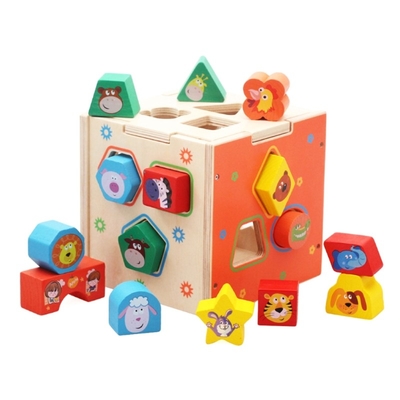 Solución de problemas geométrica de madera del desarrollo de Toy Teaching Aid Baby Brain