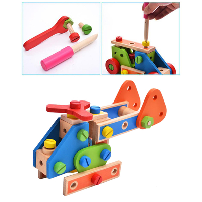 La nuez de madera de la unidad de creación de Montessori juega el tornillo Toy Girls Boys Gift de la nuez