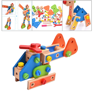 La nuez de madera de la unidad de creación de Montessori juega el tornillo Toy Girls Boys Gift de la nuez