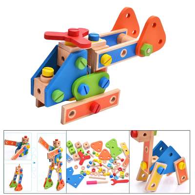 La nuez de madera de la unidad de creación de Montessori juega el tornillo Toy Girls Boys Gift de la nuez