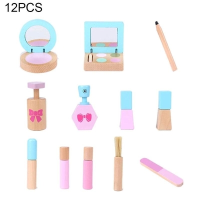 la simulación de madera 12pcs/Set finge el maquillaje Kit Toy For Girls del juego