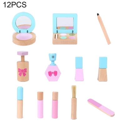 la simulación de madera 12pcs/Set finge el maquillaje Kit Toy For Girls del juego
