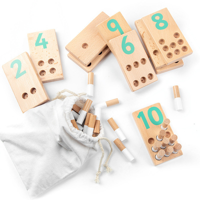 Montessori de madera Digital que aprende la cognición de Digitaces de los niños del tablero 1,6 del clavo