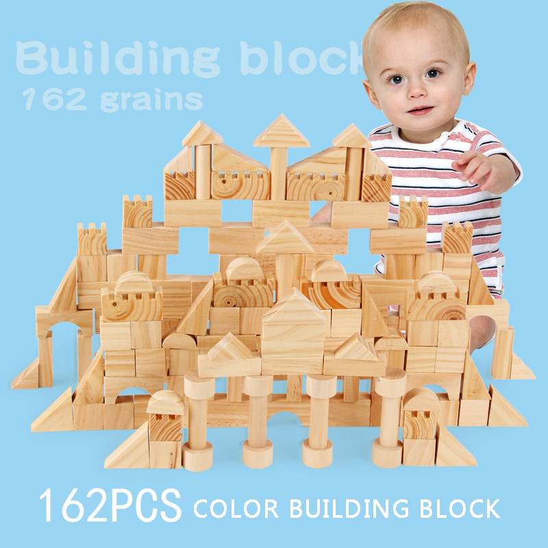 Granos de madera de la educación de Montessori que apilan los juguetes Parenting de los niños de la niñez temprana de los niños de la guardería de las unidades de creación