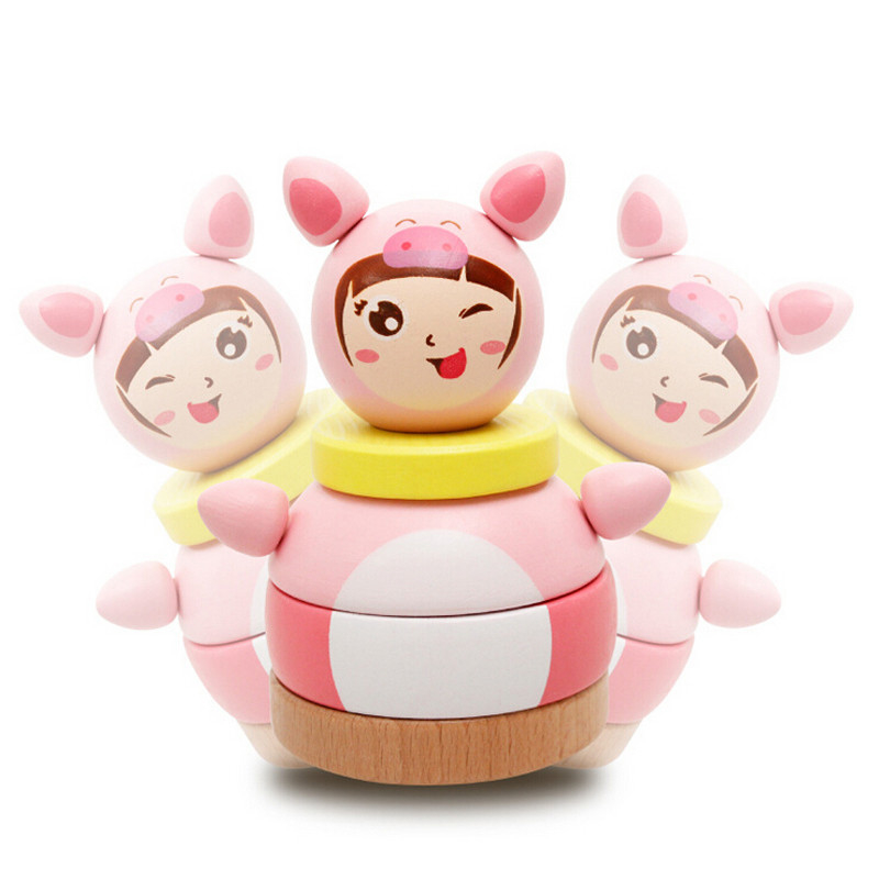 Vaso Doll Roly Poly Mobile Rattles Toy para el regalo de los niños de los recién nacidos del bebé