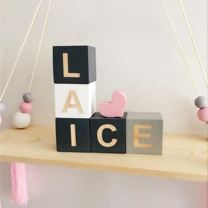 rompecabezas del bebé de 10pcs Mini Wooden Cubes Square Blocks que hace la pintura que anhela de madera para los juguetes de las aficiones de los niños de los proyectos de los artes DIY